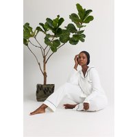 Pretty You London Women's Luxury Suite Waffle Pyjama Set in White | Size: 12-14