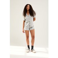 Pretty You London Women's Bamboo Shirt & Short Set in Mid Grey | Size: 20