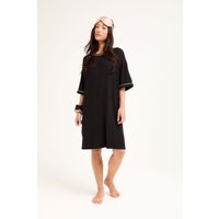 Pretty You London Women's Bamboo Classic Tee Dress in Black | Size: 12