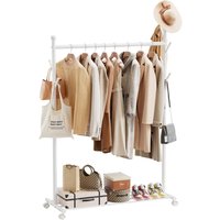 Appaso Clothes Rail Collection Portable Heavy Duty For Bedroom, Home & Shops, 50KG Load Clothes Rack w/ Storage Shelf, Metal Clothing Rail For
