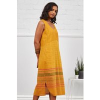 Handloom Sleeveless Jaquard Dress