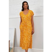 Viscose Waist Seam Midi Dress