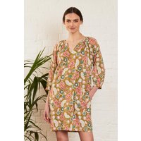 Cotton Frill Cuff Tunic Dress