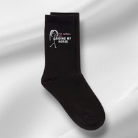 60 SECOND MAKEOVER Women's I'd Rather Be Riding My Horse Black Socks