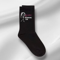 60 SECOND MAKEOVER Women's I'd Rather Be Drinking Gin Black Socks