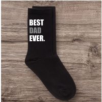 60 SECOND MAKEOVER Men's Best Dad Ever V2 Black Calf Socks