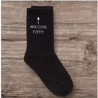 60 SECOND MAKEOVER Men's Awesome Poppy Black Calf Socks