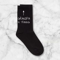 60 SECOND MAKEOVER Men's Grandpa In Training Black Calf Socks