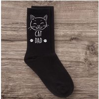 60 SECOND MAKEOVER Men's Cat Dad Black Calf Socks