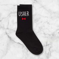 60 SECOND MAKEOVER Men's Usher Black Calf Socks