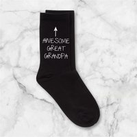 60 SECOND MAKEOVER Men's Awesome Great Grandpa Black Calf Socks
