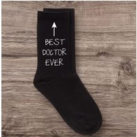 60 SECOND MAKEOVER Men's Best Doctor Ever Black Calf Socks