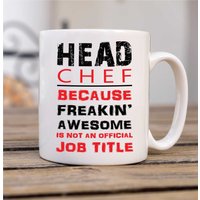 60 SECOND MAKEOVER Head Chef Red Mug in White