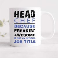 60 SECOND MAKEOVER Head Chef Blue Mug in White