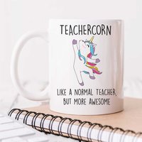 60 SECOND MAKEOVER Women's Teachercorn Mug in White