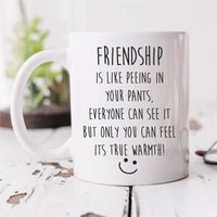 60 SECOND MAKEOVER Friendship Is Like Peeing In Your Pants Mug in White