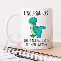 60 SECOND MAKEOVER Men's Unclesaurus Mug in White