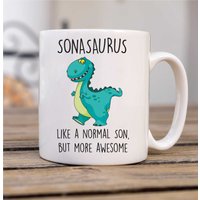 60 SECOND MAKEOVER Men's Sonasaurus Mug in White