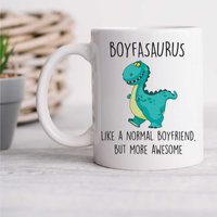 60 SECOND MAKEOVER Men's Boyfasaurus Mug in White