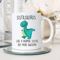 60 SECOND MAKEOVER Women's Sistasaurus Mug in White