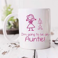 60 SECOND MAKEOVER Women's I'm Going to Be an Auntie Mug in White