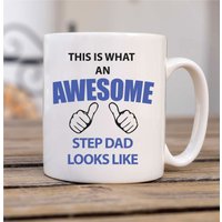 60 SECOND MAKEOVER Men's This Is What An Awesome Step Dad Looks Like Mug in White