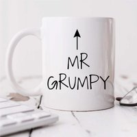60 SECOND MAKEOVER Men's Mr Grumpy Mug in White