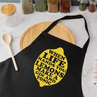 60 SECOND MAKEOVER When Life Gives You Lemons Make a Gin & Tonic Apron in Black