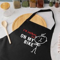 60 SECOND MAKEOVER Men's I'd Rather Be On My Bike Black Apron