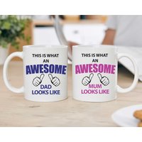 60 SECOND MAKEOVER This Is What An Awesome Mum Dad Mug Set in White