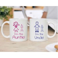 60 SECOND MAKEOVER I'm The Auntie I'm The Uncle Mug Set in White