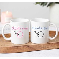 60 SECOND MAKEOVER Thanks Mum Thanks Dad Mug Set in White