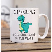 60 SECOND MAKEOVER Cleanasaurus Mug in White