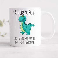 60 SECOND MAKEOVER Men's Fathersaurus Mug in White