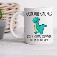 60 SECOND MAKEOVER Men's Godfathersaurus Mug in White