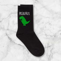 60 SECOND MAKEOVER Men's Pa Dinosaur Pasaurus Black Calf Socks