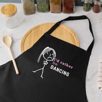 60 SECOND MAKEOVER Women's I'd Rather Be Dancing Apron in Black