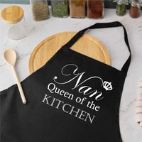 60 SECOND MAKEOVER Women's Nan Queen Of The Kitchen Black Apron