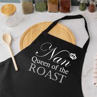 60 SECOND MAKEOVER Women's Nan Queen Of The Roast Black Apron