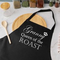 60 SECOND MAKEOVER Women's Granny Queen Of The Roast Black Apron