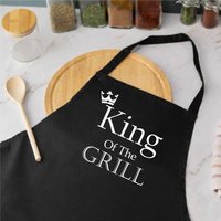 60 SECOND MAKEOVER Men's King Of The Grill Black Apron