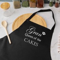 60 SECOND MAKEOVER Women's Gran Queen Of The Cakes Black Apron