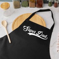 60 SECOND MAKEOVER Men's Super Dad Black Apron