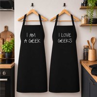 60 SECOND MAKEOVER I Am a Geek I Love Geeks Black Apron Set