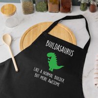 60 SECOND MAKEOVER Builder Dinosaur Apron Buildasaurus in Black