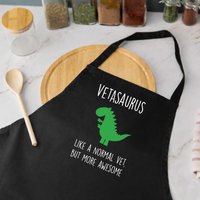 60 SECOND MAKEOVER Vet Dinosaur Apron Vetasaurus in Black