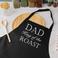 60 SECOND MAKEOVER Men's Dad King of the Roast Apron in Black