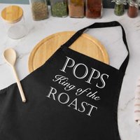 60 SECOND MAKEOVER Men's Pops King of the Roast Apron in Black
