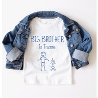 60 SECOND MAKEOVER Boy's Big Brother In Training White T-Shirt | Size: 3-4 Years