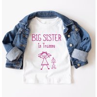 60 SECOND MAKEOVER Girl's Big Sister In Training White T-Shirt | Size: 12-18 m